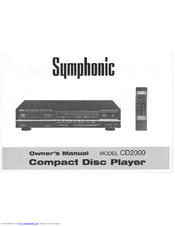 Symphonic CD2000 Owner's Manual