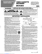 Durabrand DCV203 Owner's Manual