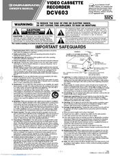 Durabrand DCV603 Owner's Manual