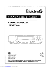 ELEKTRA EKVF3040 Manual De Usuario
