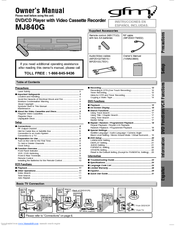gfm MJ840G Owner's Manual