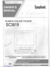 Symphonic SC3819 Owner's Manual