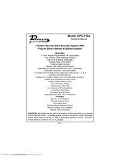 Prestige Platinum+ APS-750a Owner's Manual