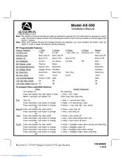 AUDIOVOX AX-500 Installation Manual
