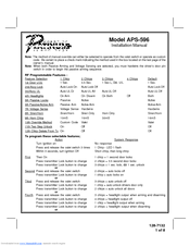 Prestige Platinum+ APS-596 Installation Manual