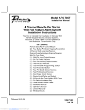 Prestige Platinum+ APS-596 Installation Instructions Manual