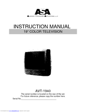 AUDIOVOX AVT-1940 Instruction Manual