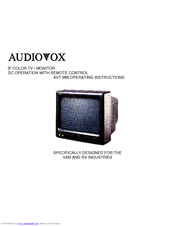 AUDIOVOX AVT-988 Operating Instructions Manual
