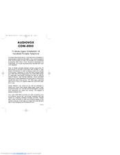 AUDIOVOX CMD-8500 Manual