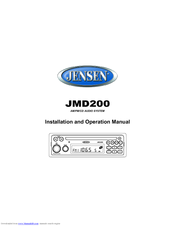 Jensen JMD200 Installation And Operation Manual
