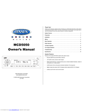 Jensen MCD5050 Owner's Manual