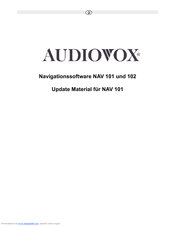 AUDIOVOX NAV 102 - NAVIGATION SOFTWARE Update Manual