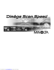 MINOLTA DIMAGE SCAN SPEED Manual