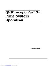MINOLTA QMS Magicolor 2+ Manual