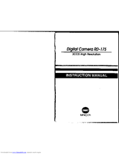 MINOLTA RD-175 Instruction Manual