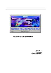 Konica Minolta SCANNER RX-1 - V2.1.0 Manual