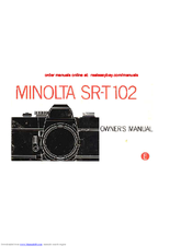 MINOLTA SR-T 102 - IR REMOTE CONTRO LRC-3 Manual
