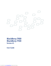 BLACKBERRY 7100 Series User Manual