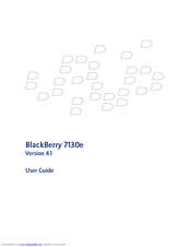 BLACKBERRY 7130E - VERSION 4.1 User Manual
