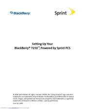 BLACKBERRY 7250 - MANUEL 3 Manual