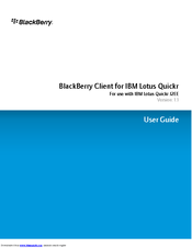 BLACKBERRY Client for IBM Lotus Quickr User Manual