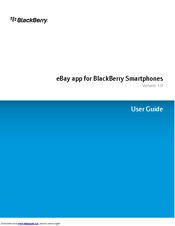 BLACKBERRY EBAY APP FOR  SMARTPHONES - V1.0 User Manual