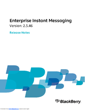 BLACKBERRY ENTERPRISE INSTANT MESSAGING 2.5.46 - S Release Note
