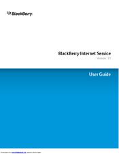 Blackberry INTERNET SERVICE User Manual