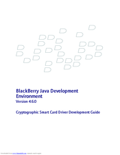BLACKBERRY Java Development Environment 4.6.0 Manual