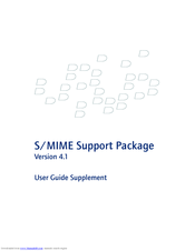 BLACKBERRY S-MIME SUPPORT PACKAGE VERSION 4.1 - User Manual