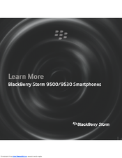BLACKBERRY STORM 9500 - LEARN MORE Manual