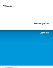 BLACKBERRY WALLET 1.0 User Manual