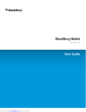 Blackberry WALLET - LEARN MORE User Manual