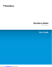 BLACKBERRY WALLET 1.2 - RELEASE NOTES User Manual