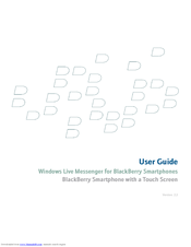 BLACKBERRY WINDOWS LIVE MESSENGER FOR SMARTPHONES User Manual