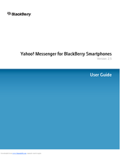 BLACKBERRY Yahoo! Messenger for BlackBerry Smartphones 2.5 User Manual
