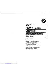 BMW 1987 325es Troubleshooting Manual