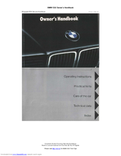 BMW E32 Owner's Handbook Manual
