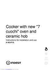 INDESIT K 6C8 P-G Instructions For Installation And Use Manual