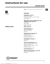 INDESIT PWDC 8125 W Instructions For Use Manual