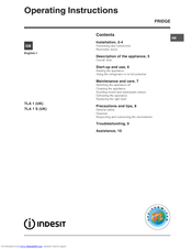 INDESIT TLA1 Manual