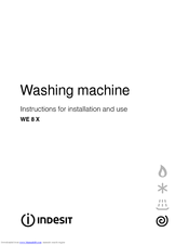 INDESIT WE 8 X Manual