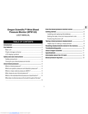 Oregon Scientific BPW120 User Manual
