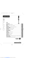 MORPHY RICHARDS HAND BLENDER 48959 - AUTRE Instructions Manual