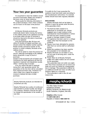 MORPHY RICHARDS 45065 Manual