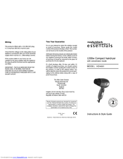 Morphy Richards IBHD4001 Instruction & Styling Manual