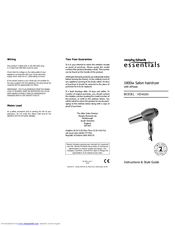 Morphy Richards IBHD4020 Instruction & Styling Manual
