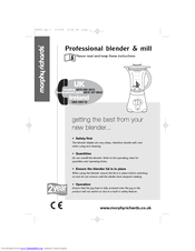 Morphy Richards PROFESSIONAL BLENDER AND MILL - REV 1 Manual