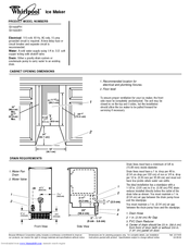 WHIRLPOOL GI1500XH Dimension Manual