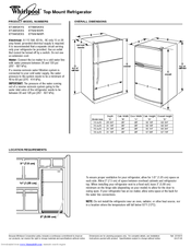 WHIRLPOOL ET6WSKXS Dimension Manual